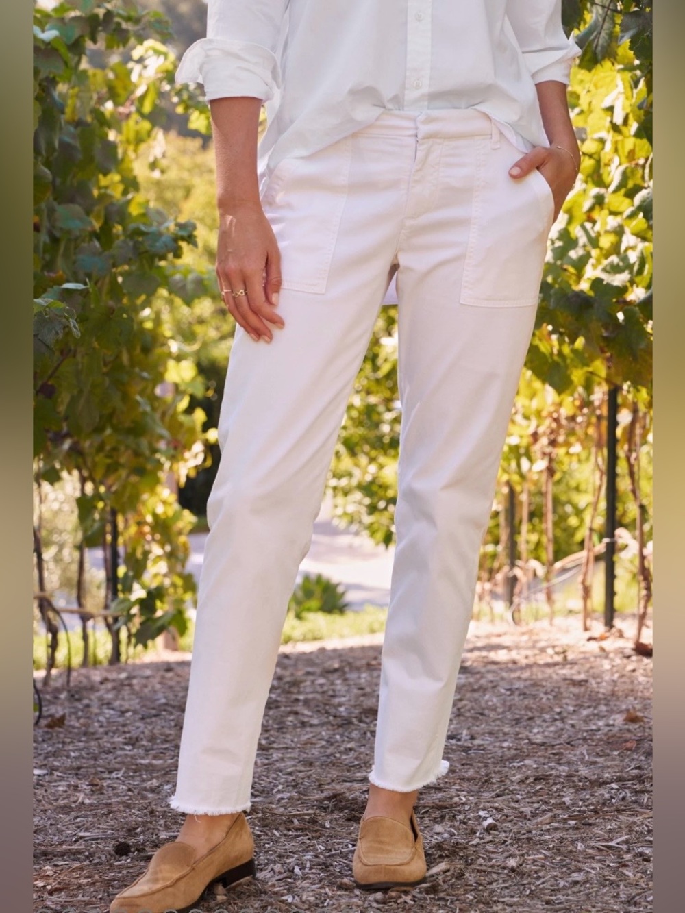 FRANK & EILEEN BLACKROCK UTILTY PANT, SIZE 10.